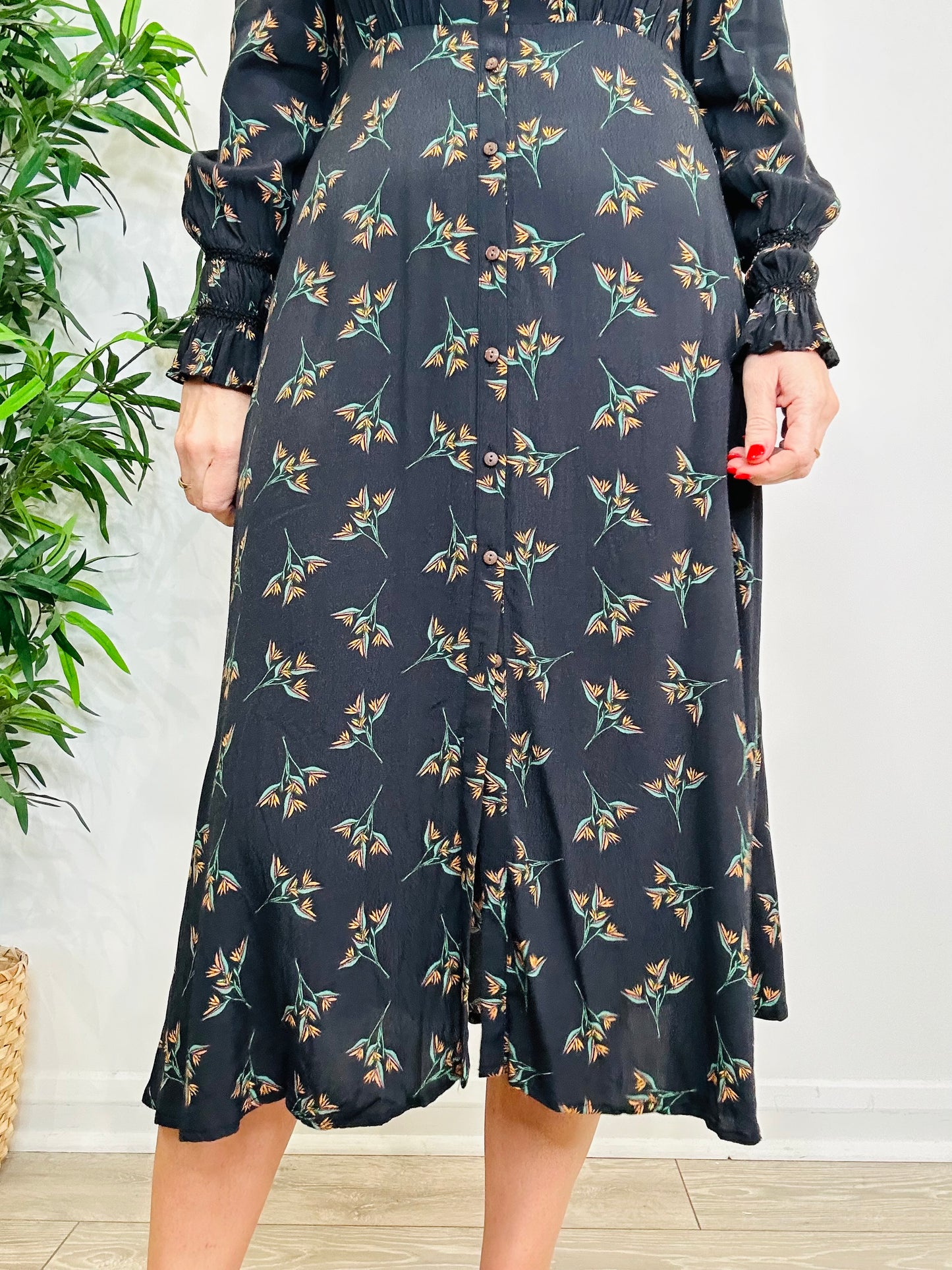 Floral Shirt Dress - Size 2