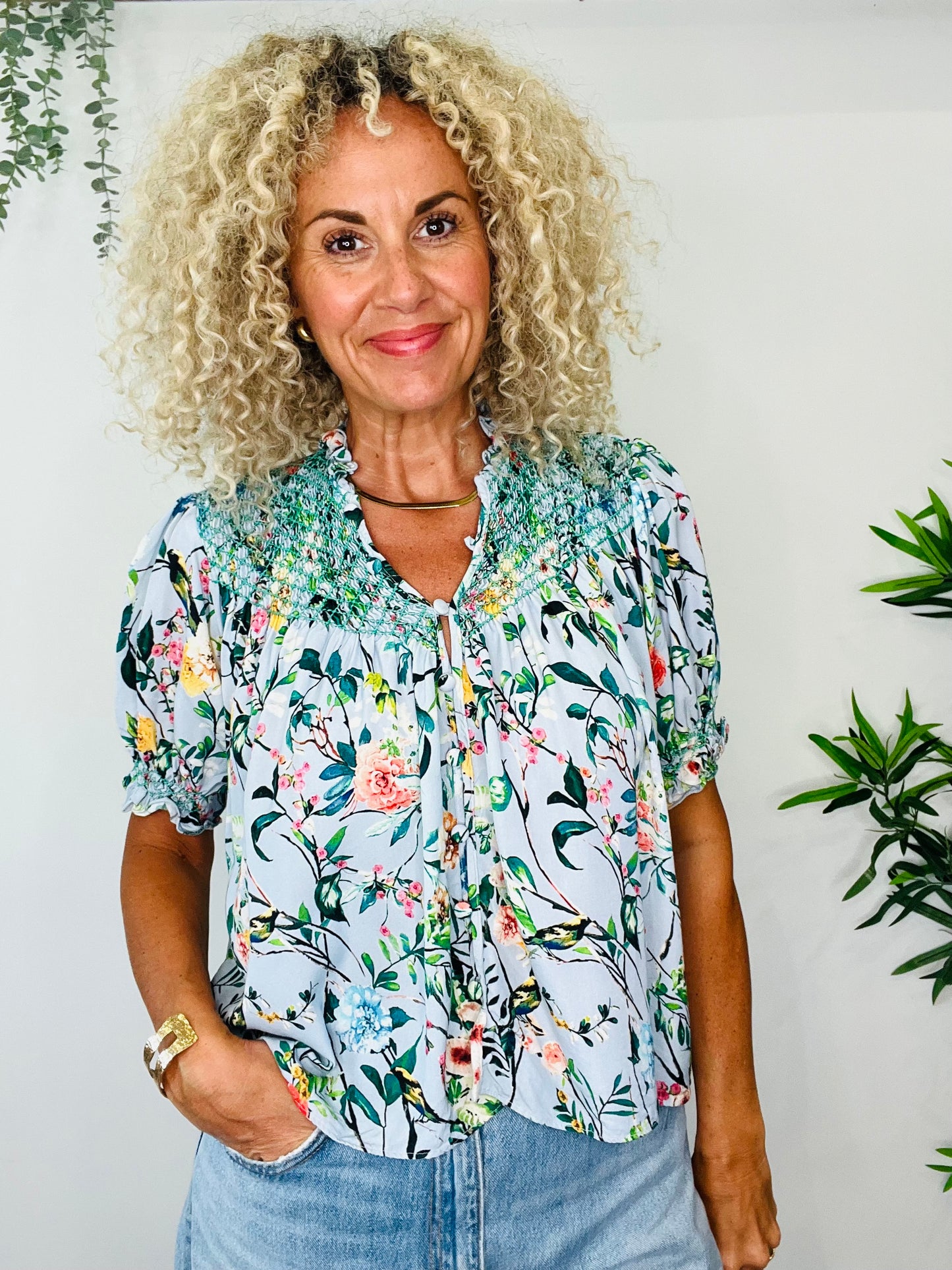 Floral Blouse - Size L