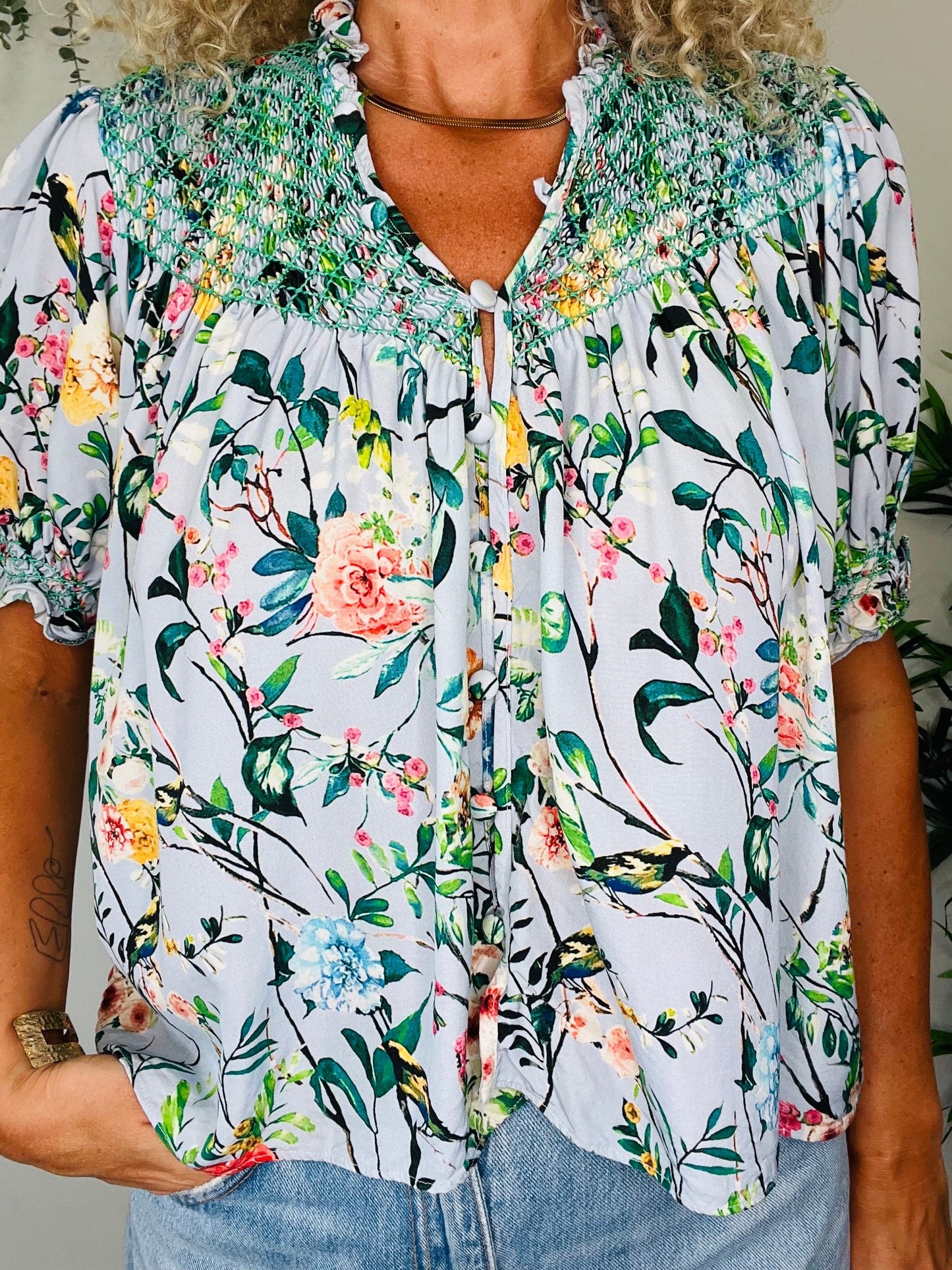 Floral Blouse - Size L