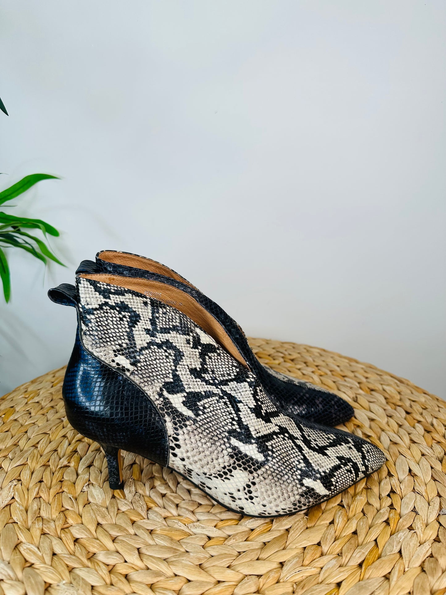 Snakeskin Boots - Size 39