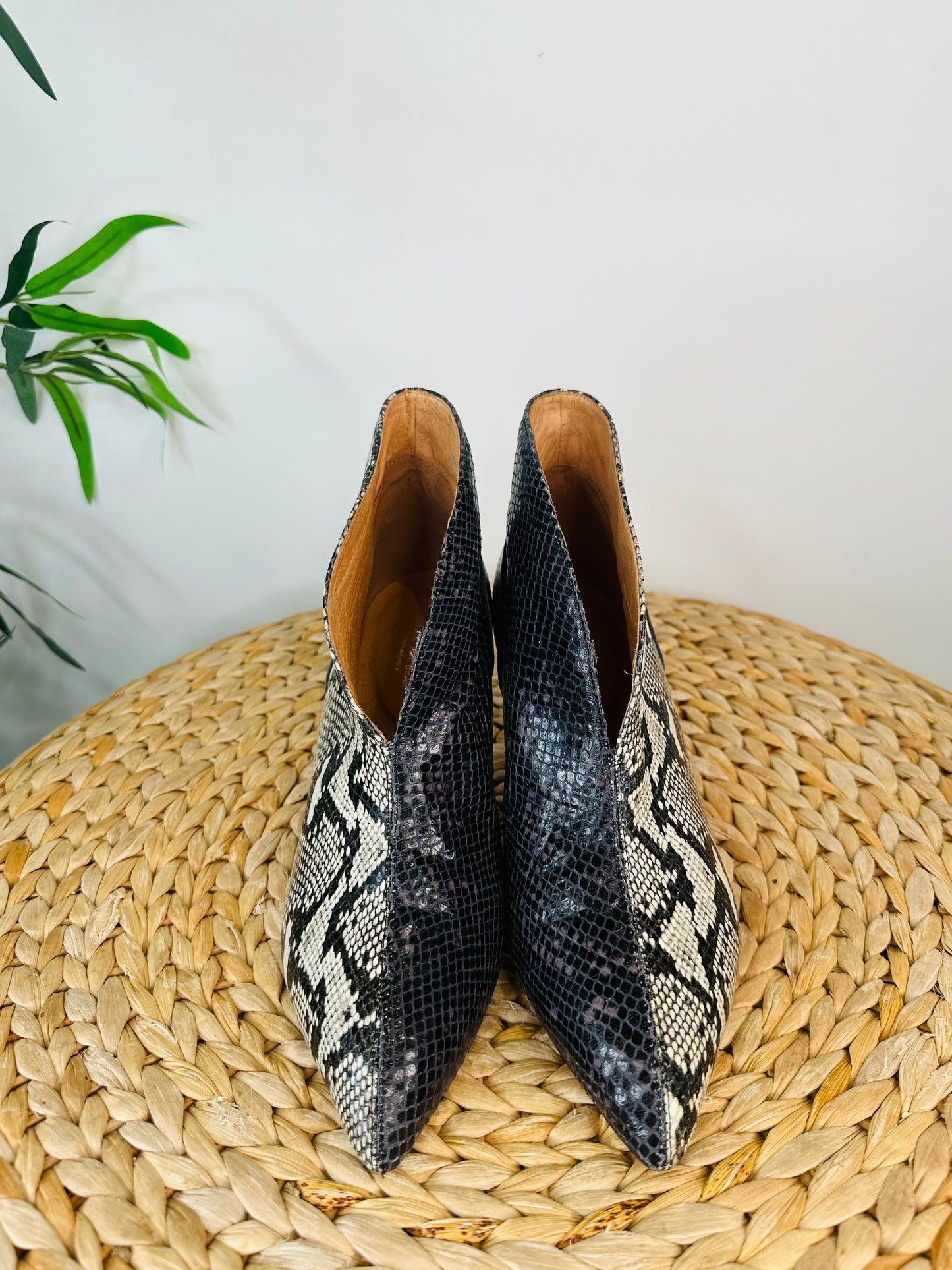Snakeskin Boots - Size 39