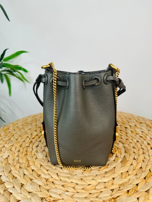 Marcie Mini Leather Bucket Bag