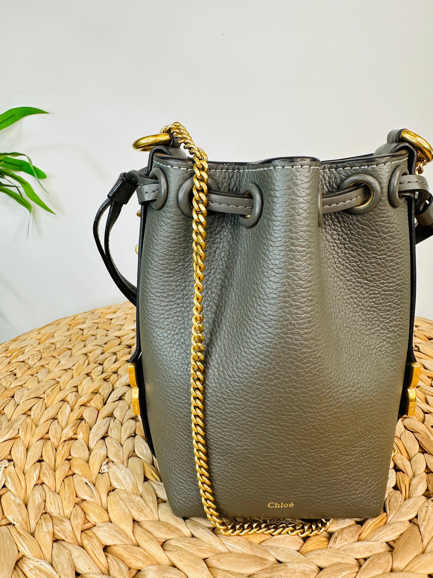 Marcie Mini Leather Bucket Bag