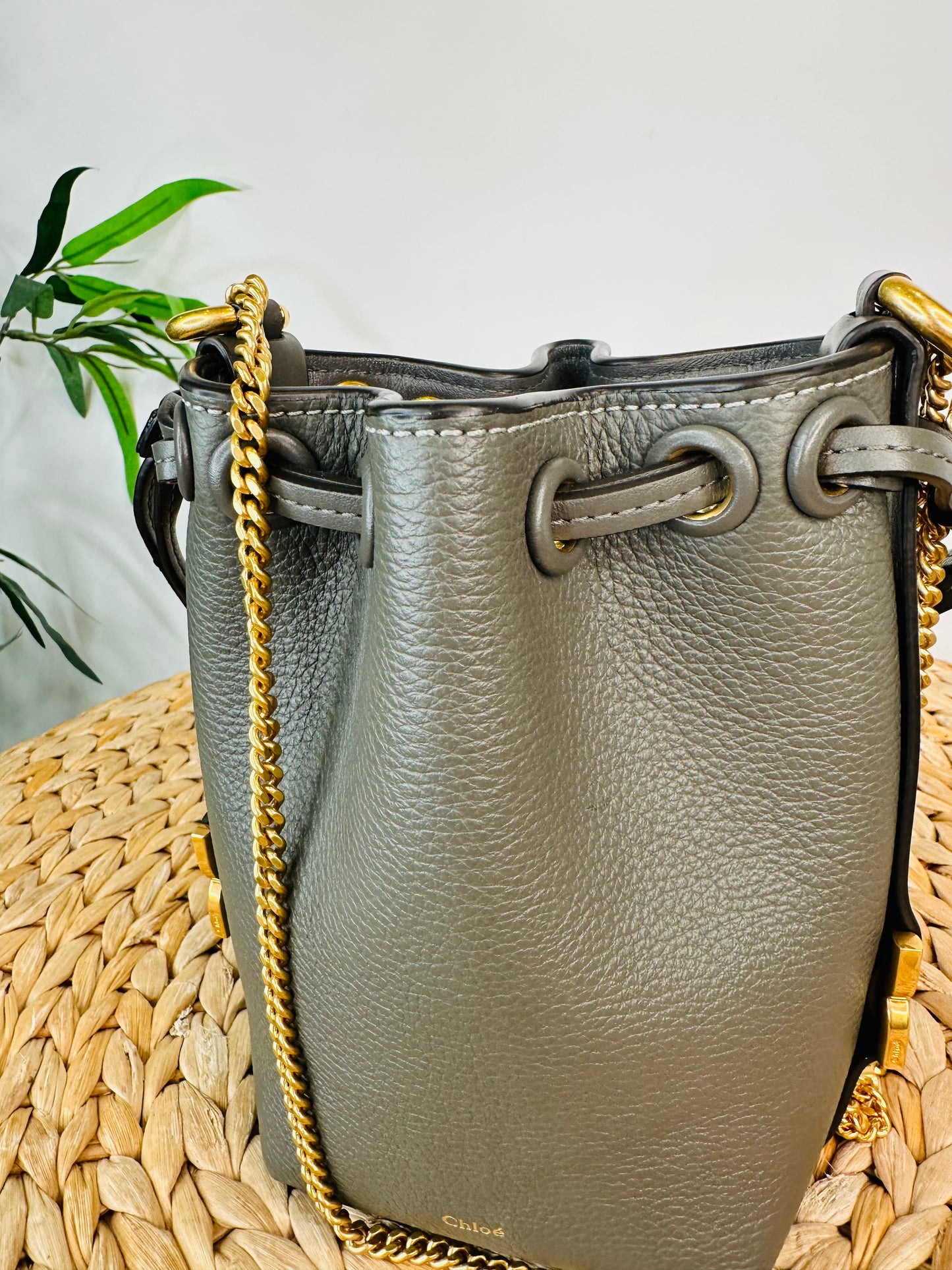 Marcie Mini Leather Bucket Bag