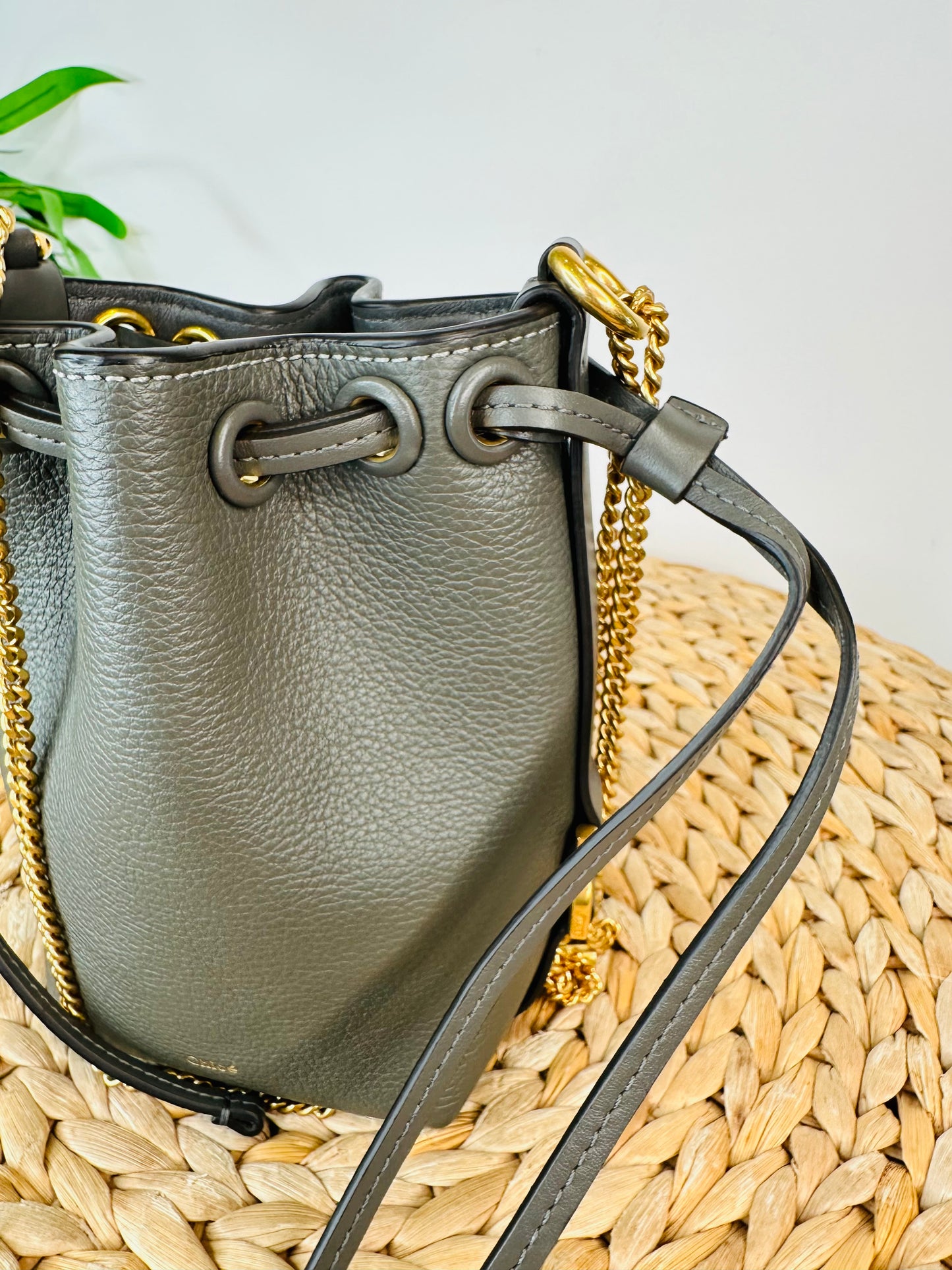 Marcie Mini Leather Bucket Bag