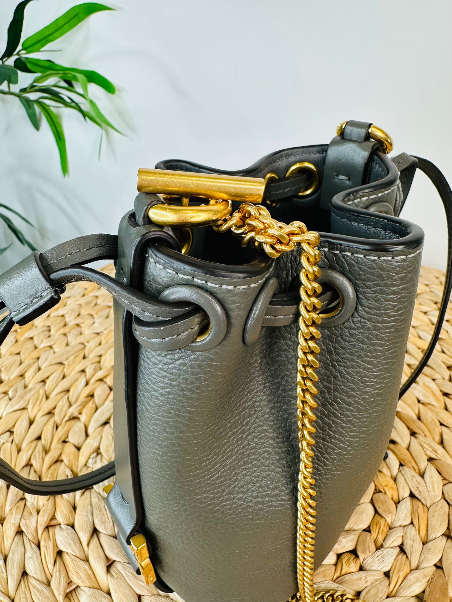 Marcie Mini Leather Bucket Bag