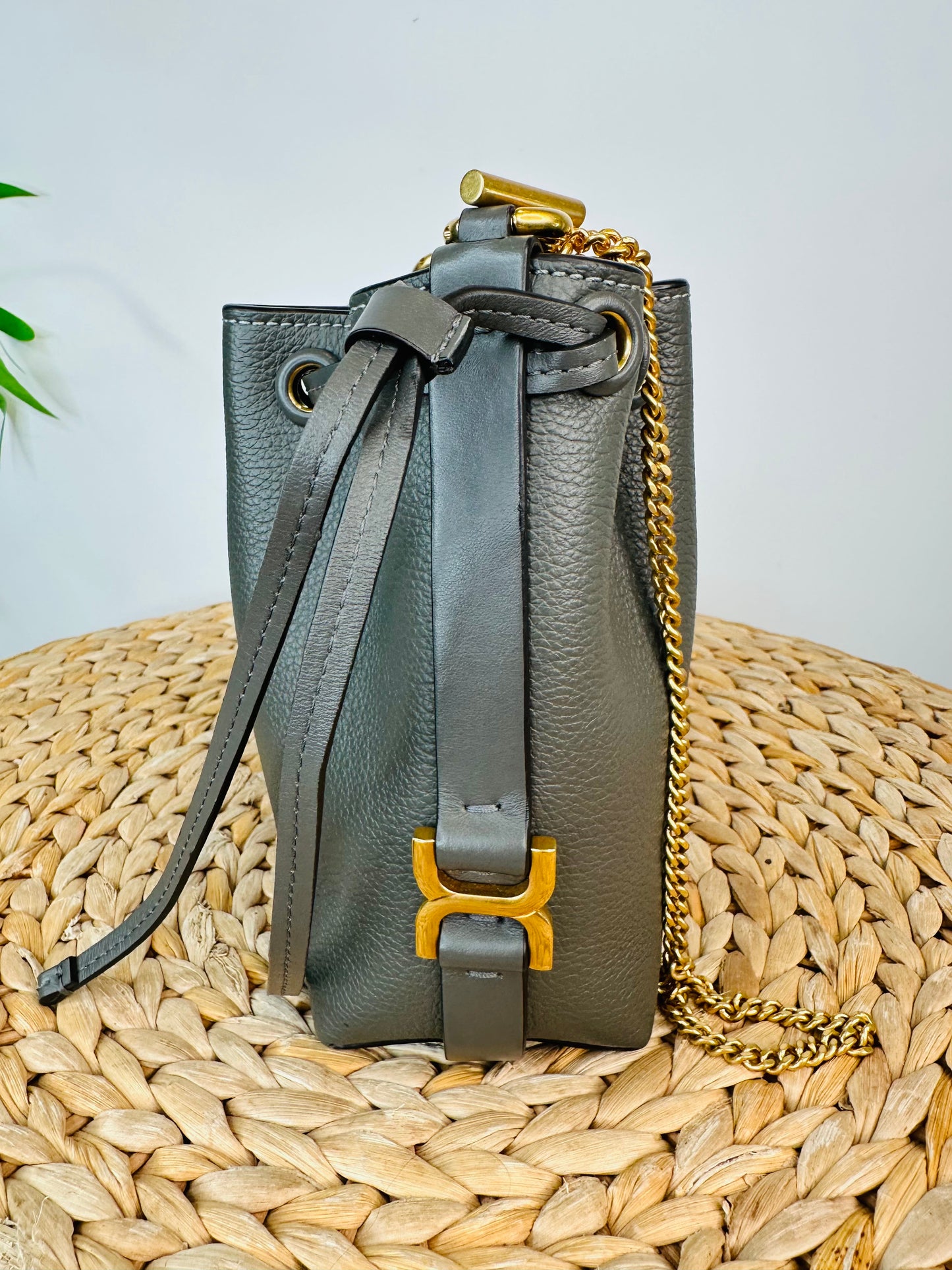 Marcie Mini Leather Bucket Bag