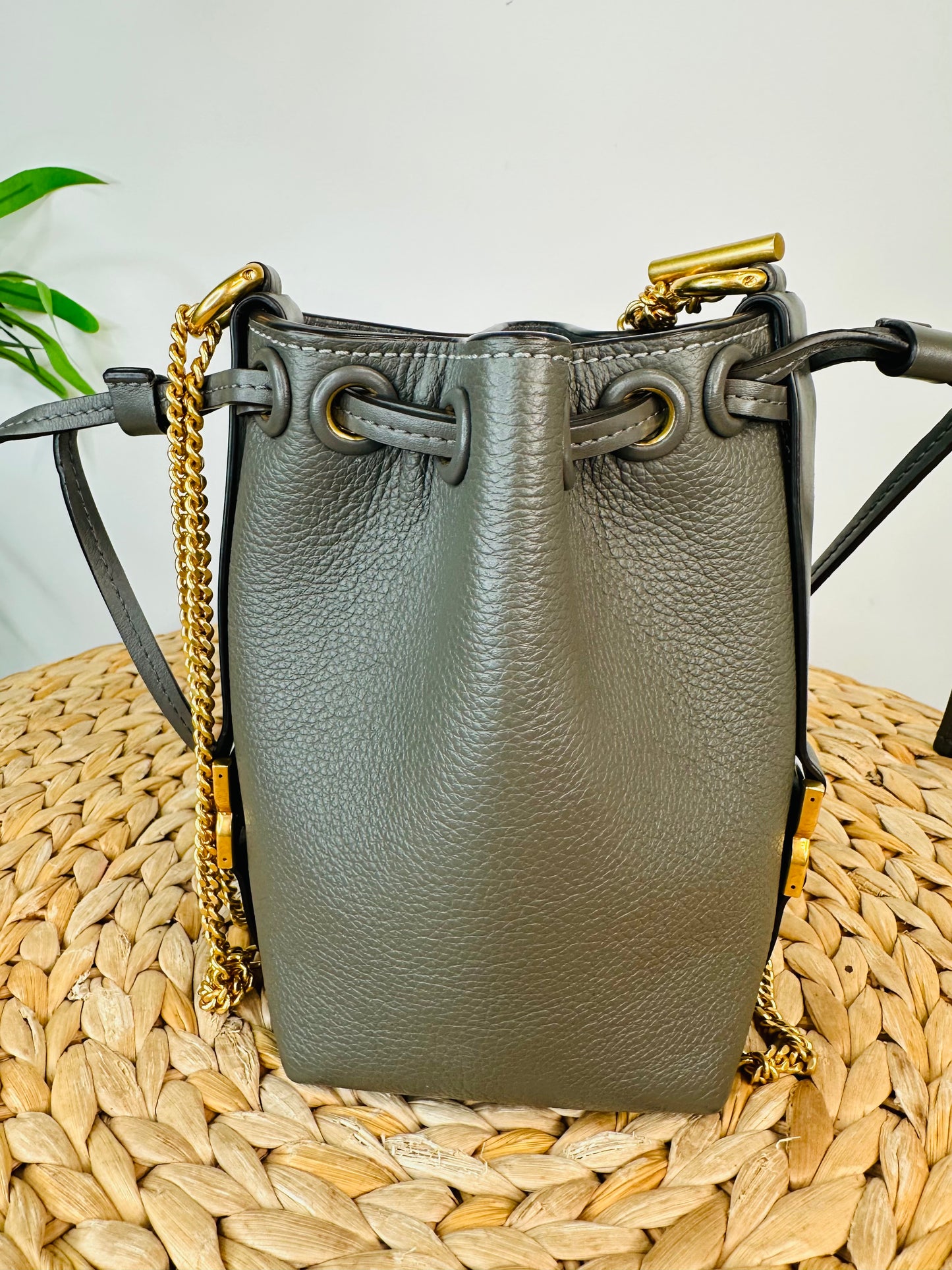 Marcie Mini Leather Bucket Bag