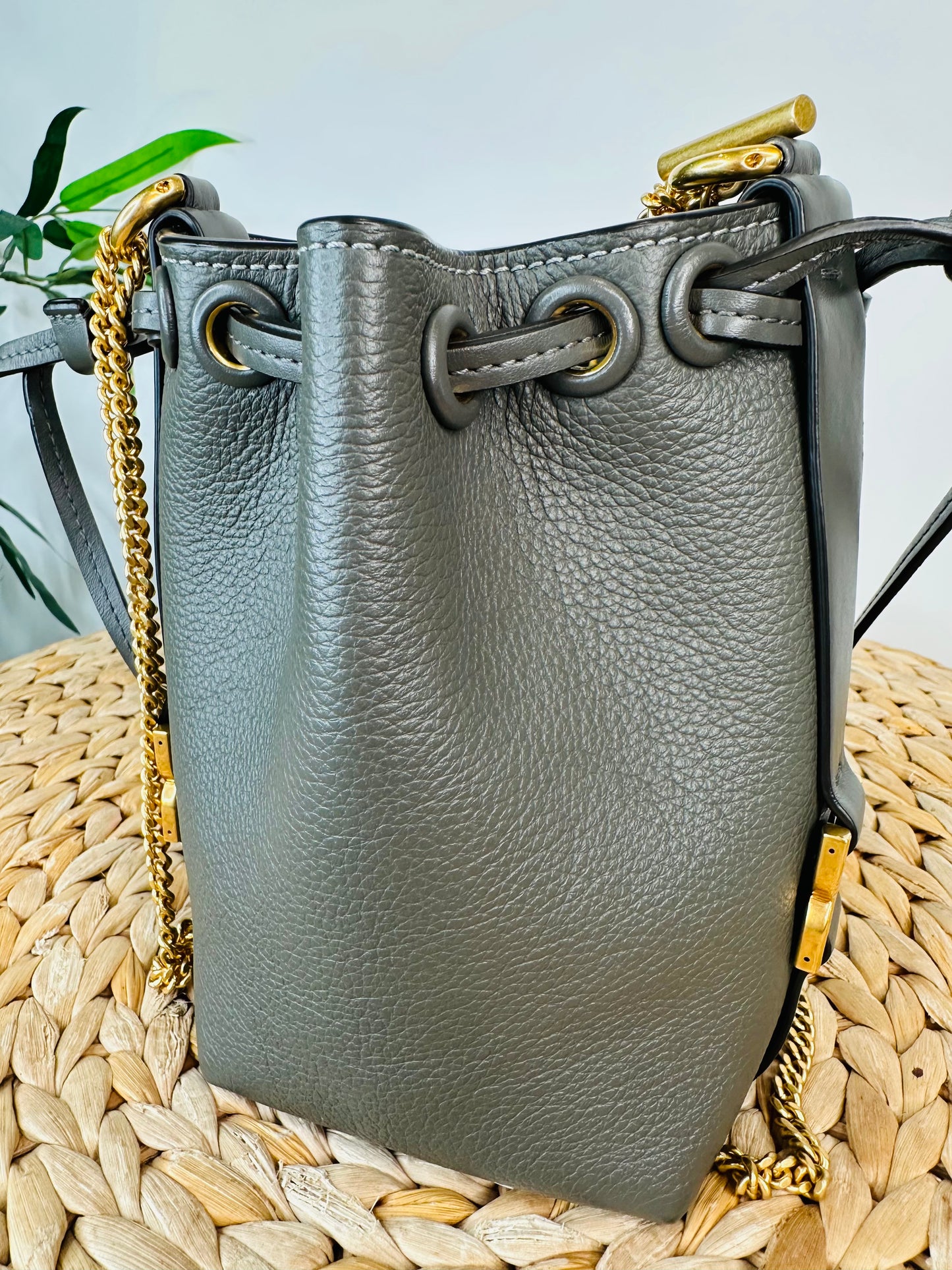 Marcie Mini Leather Bucket Bag