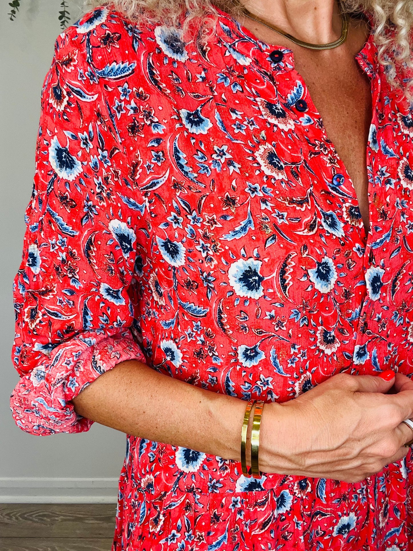 Floral Maxi Dress - Size L