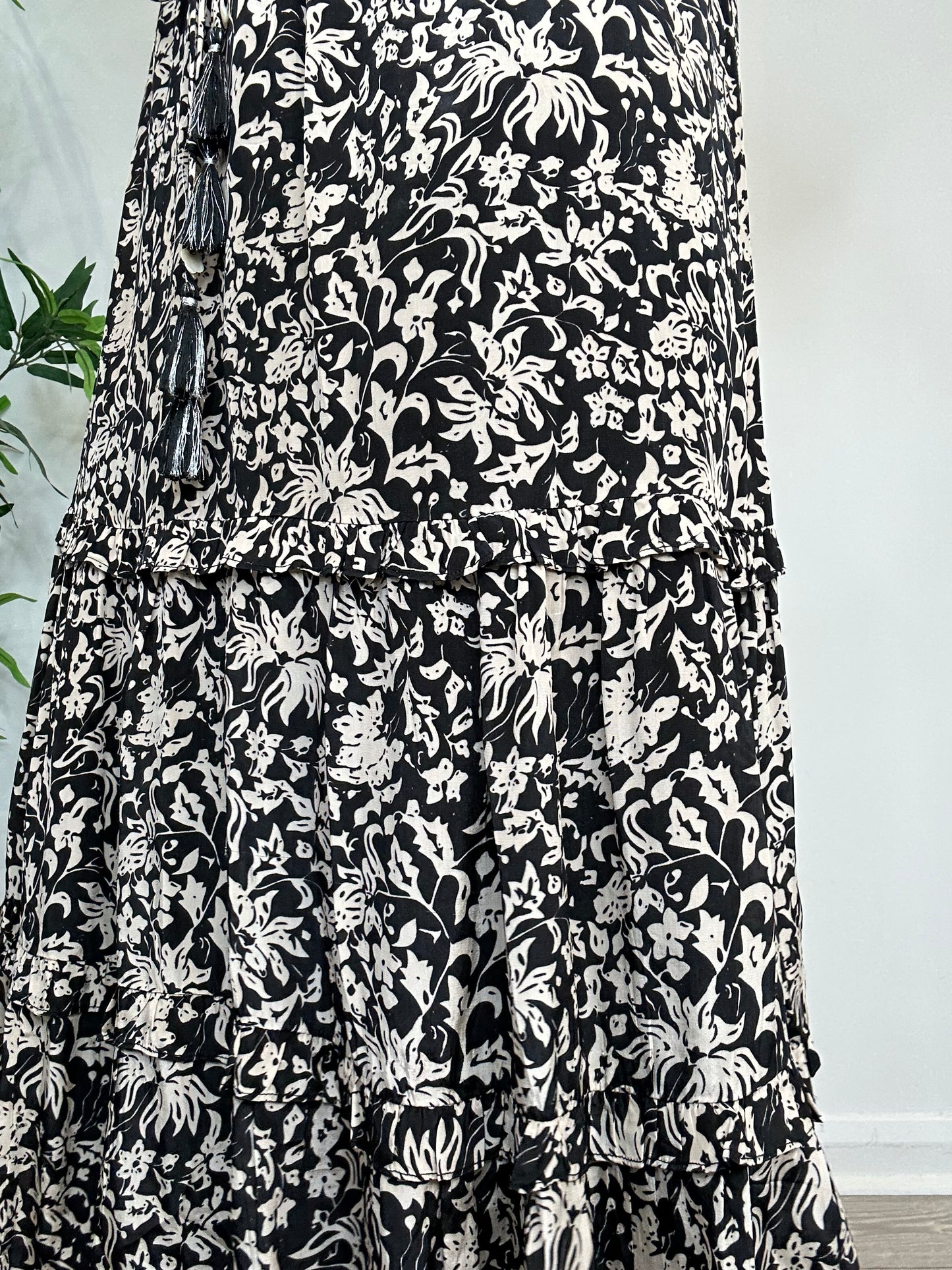 Tiered Patterned Skirt - Size S