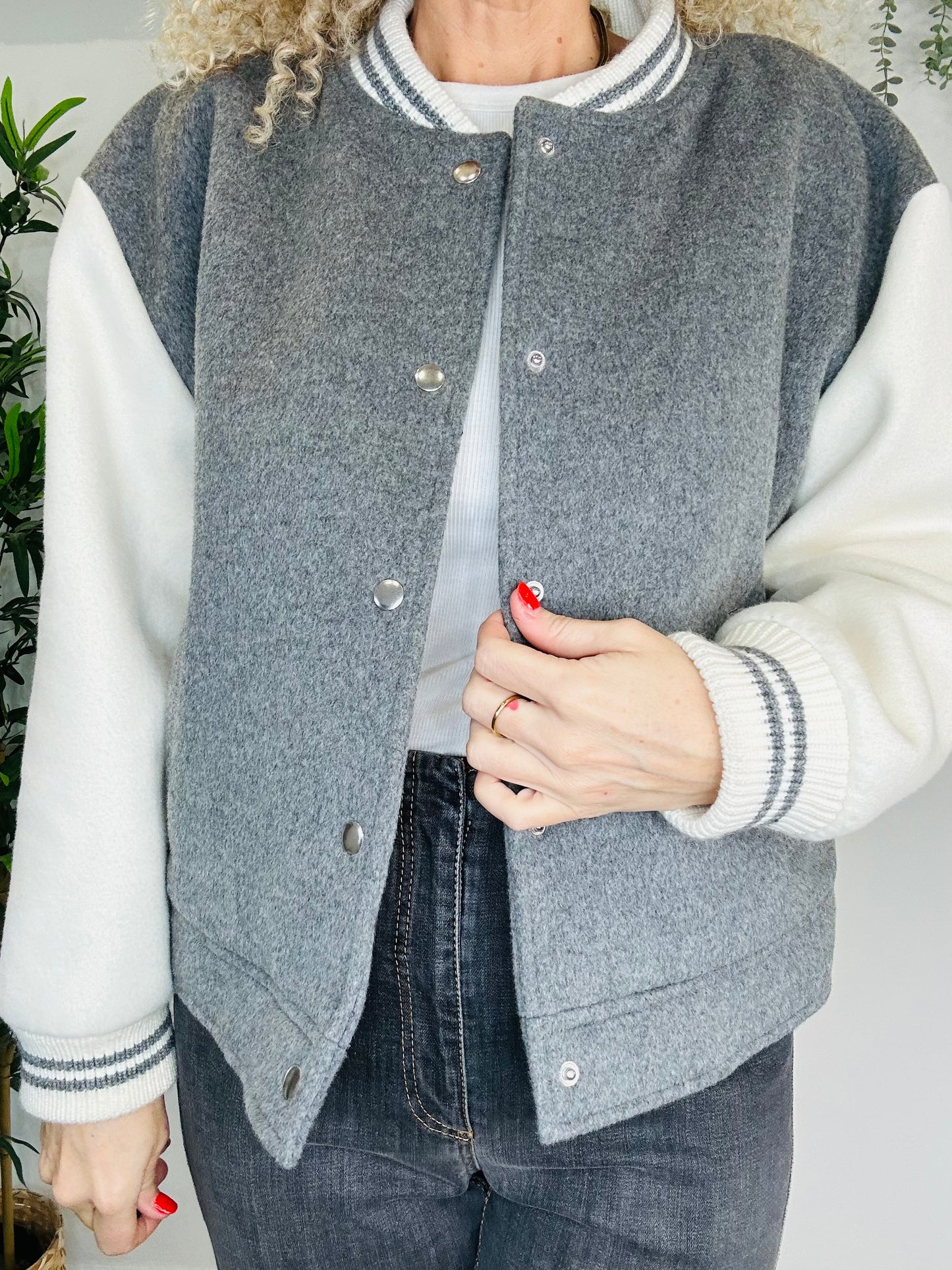 Wool Bomber Jacket - Size M