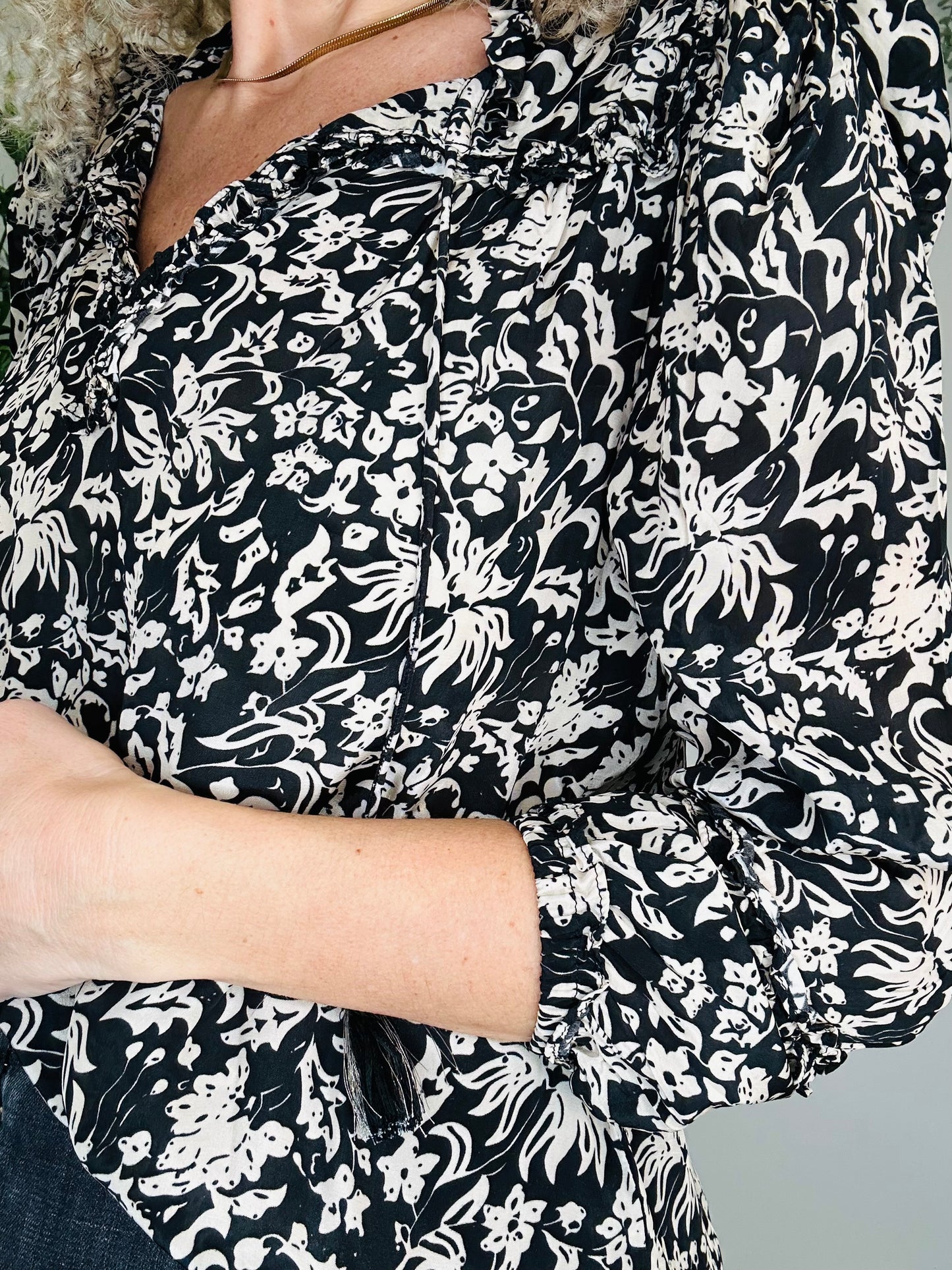 Patterned Blouse - Size XS