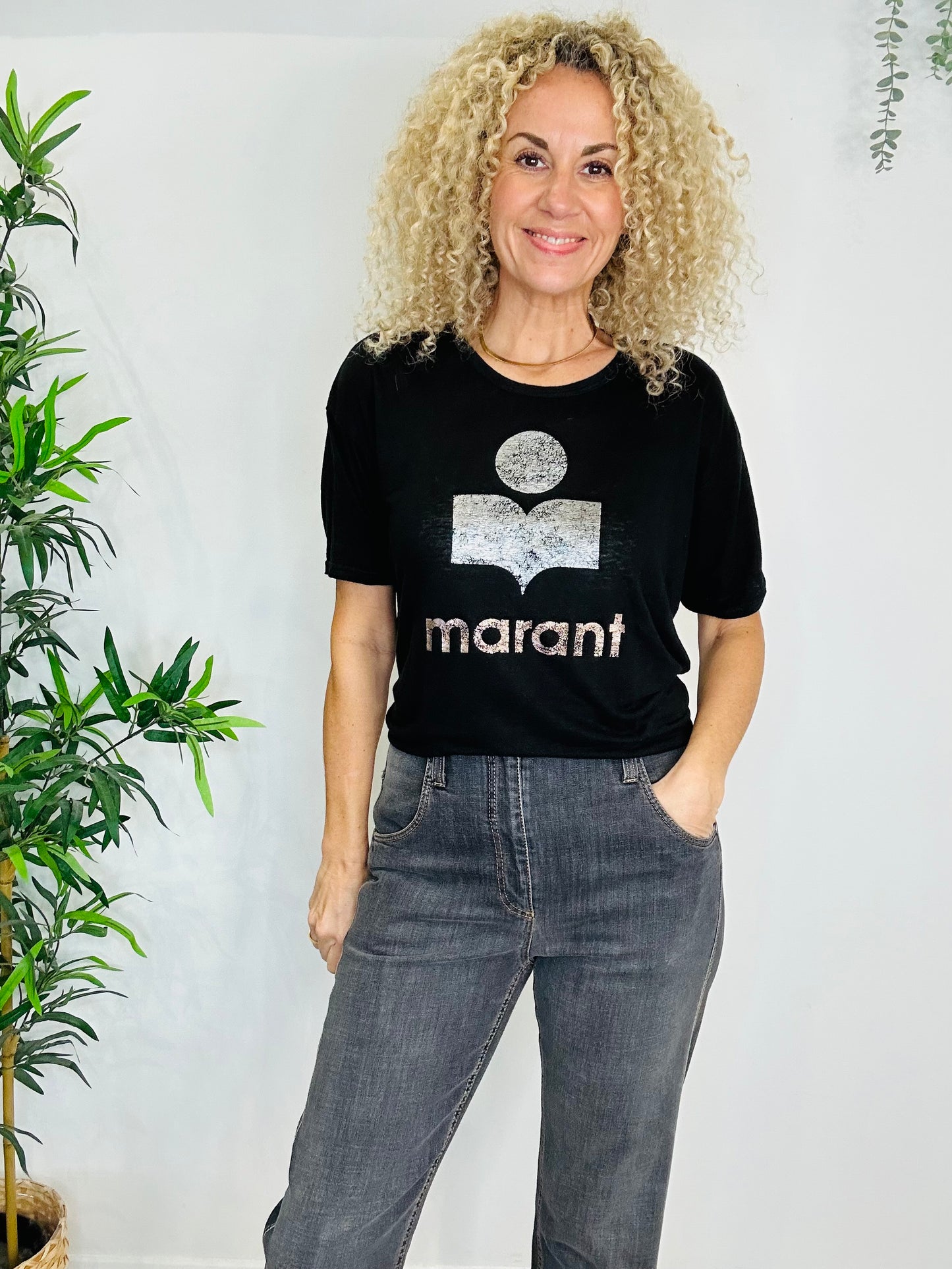 Linen Logo Tee - Size L