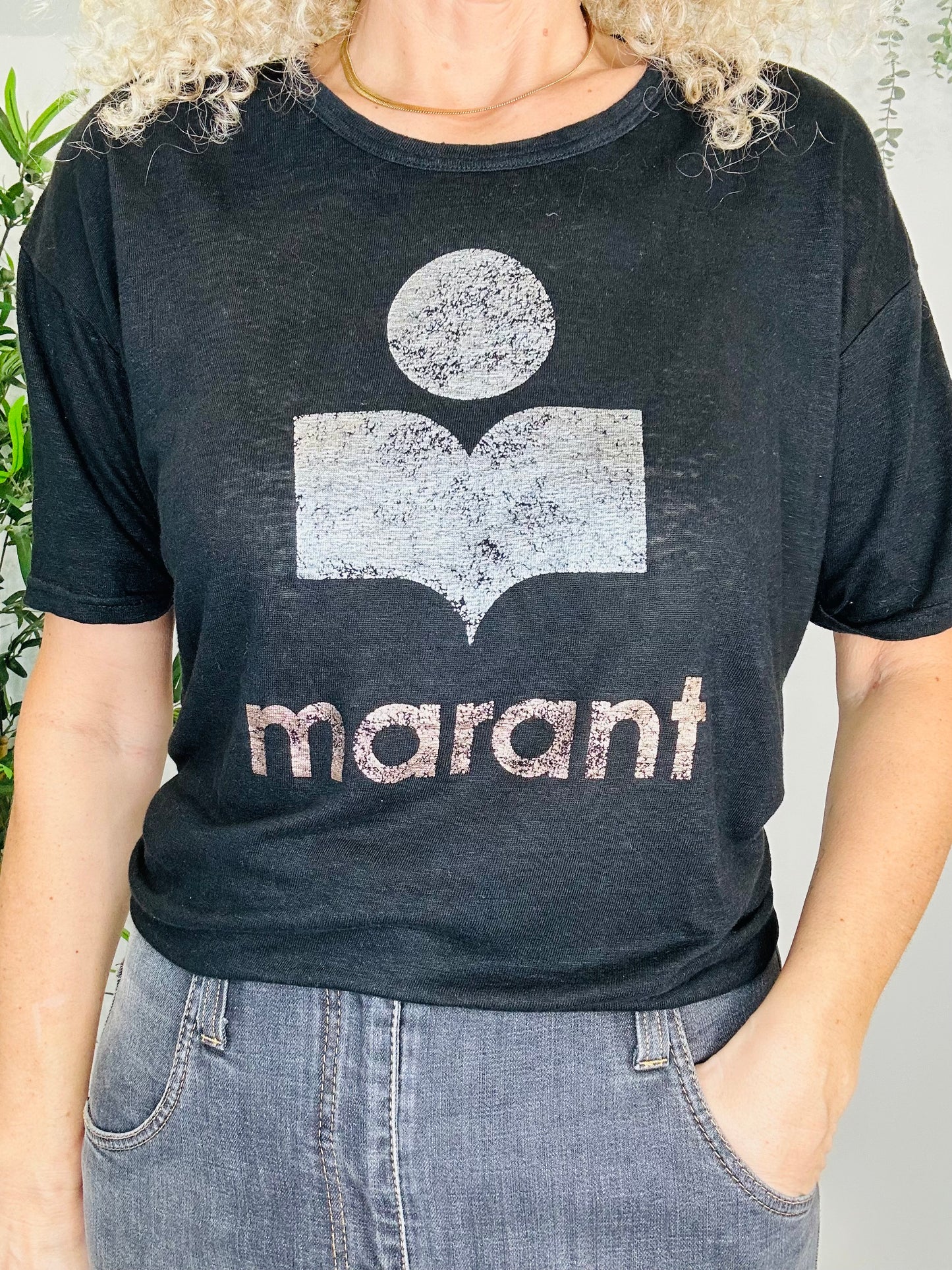 Linen Logo Tee - Size L