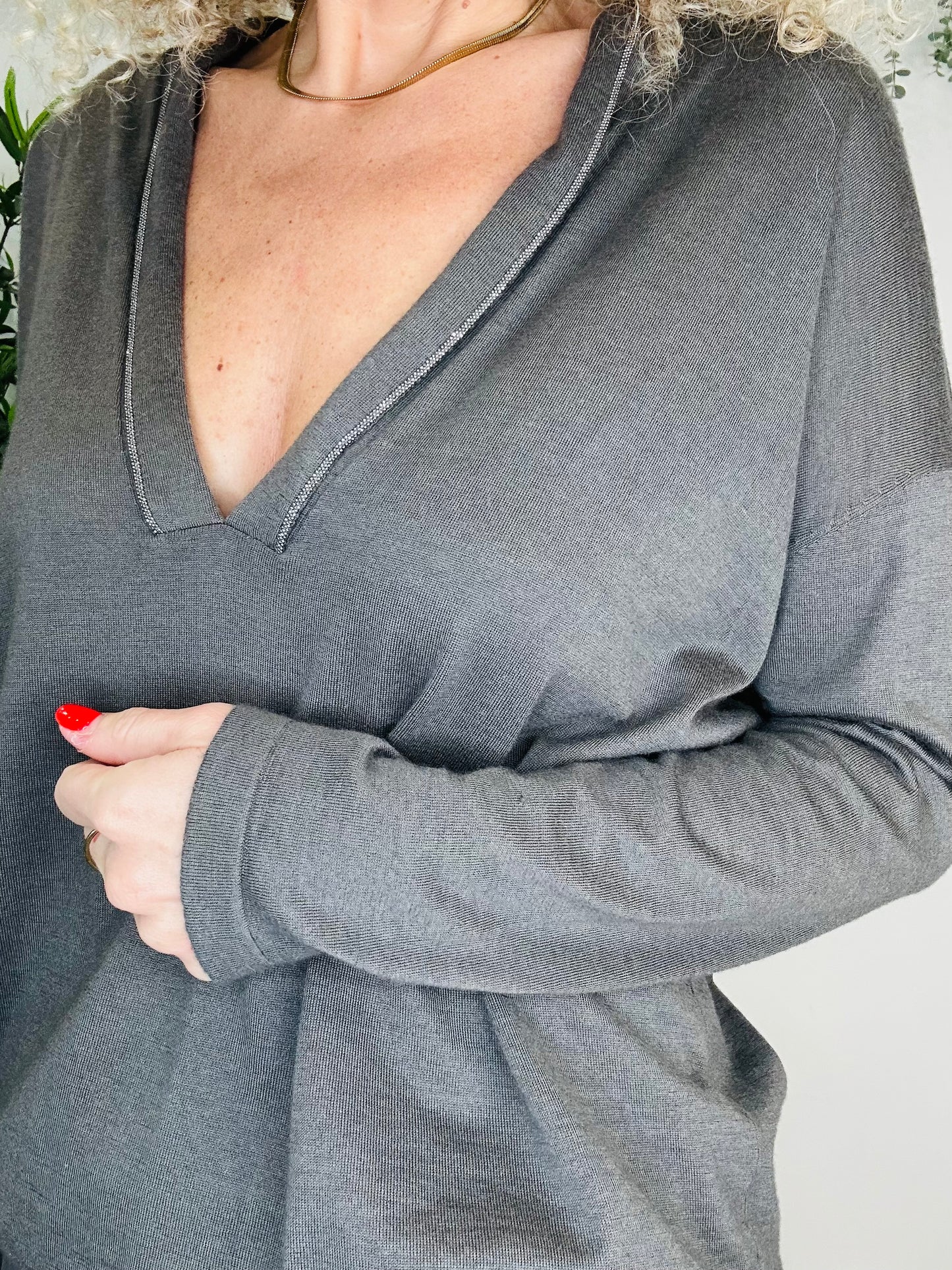 Cashmere & Silk Jumper - Size L