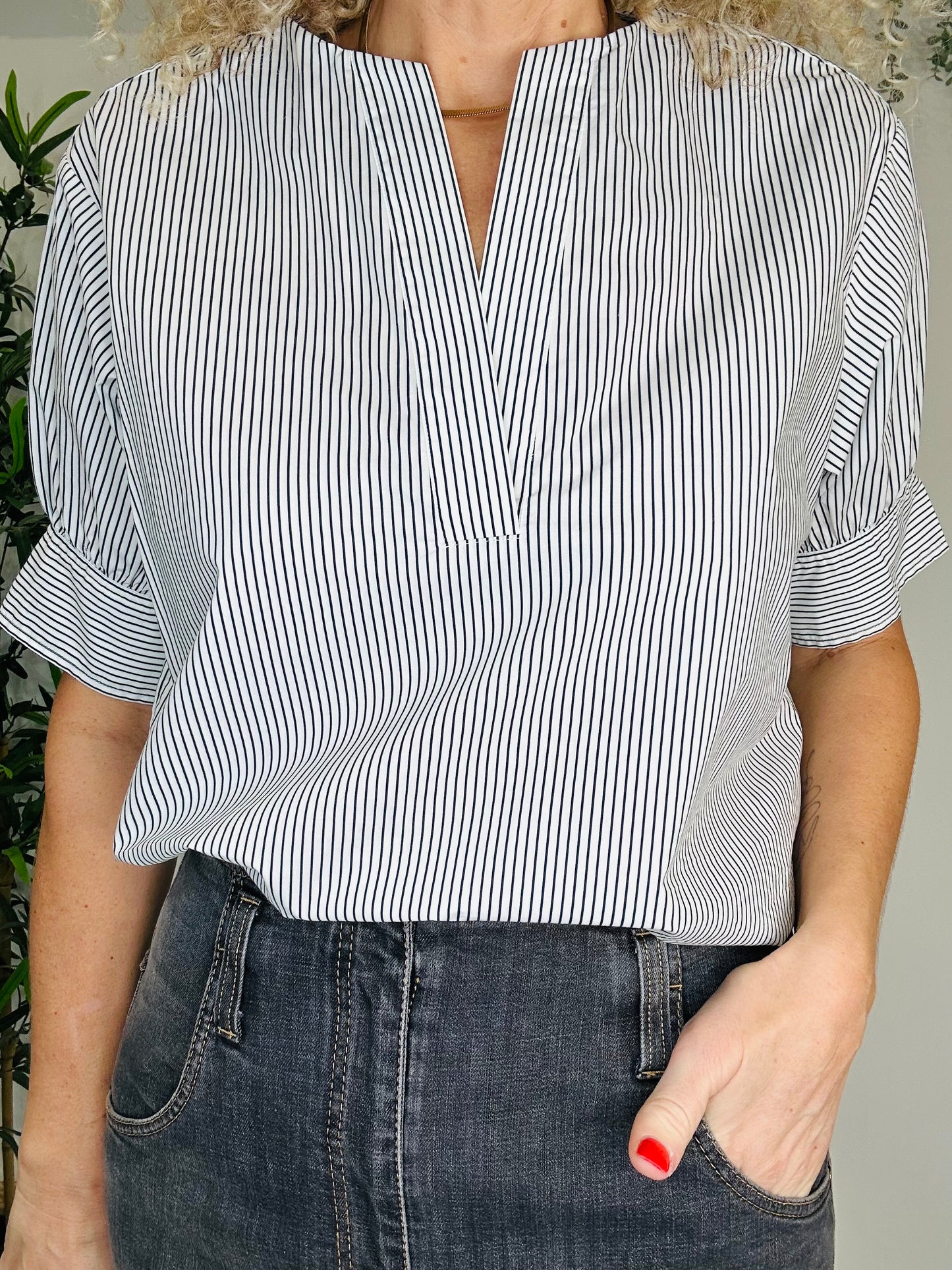 Striped Cotton Top - Size S
