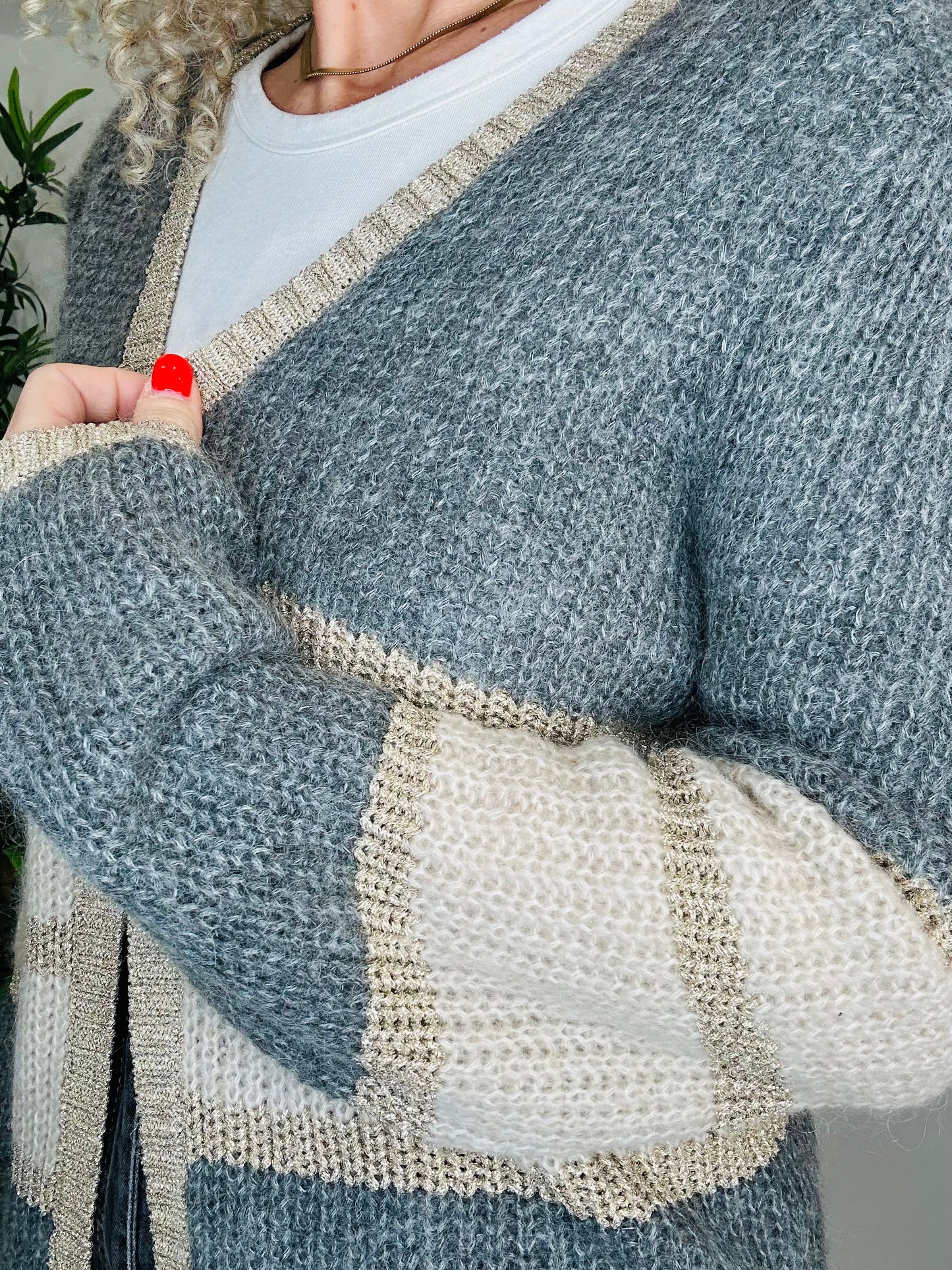 Open Knitted Cardigan - Size S/M