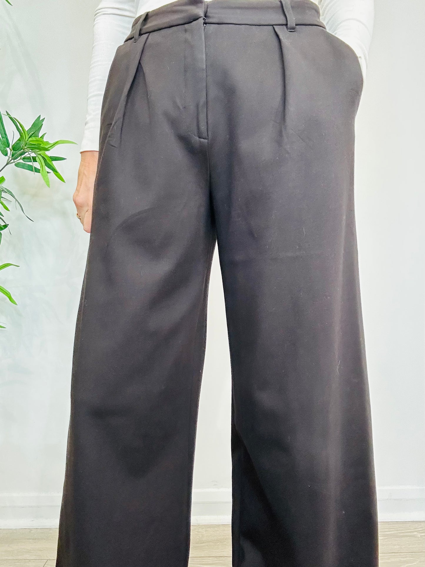 Wide Leg Trousers - Size 10