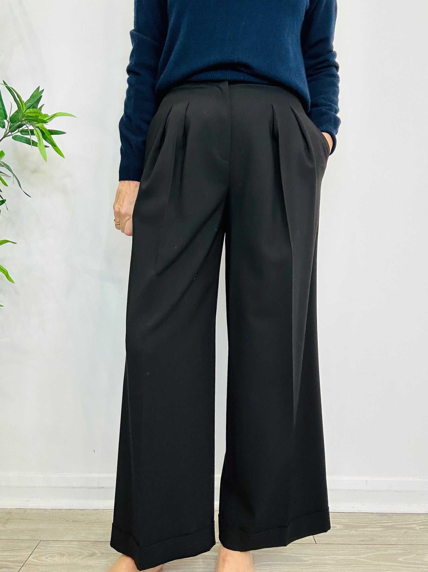 Wide Leg Trousers - Size 8