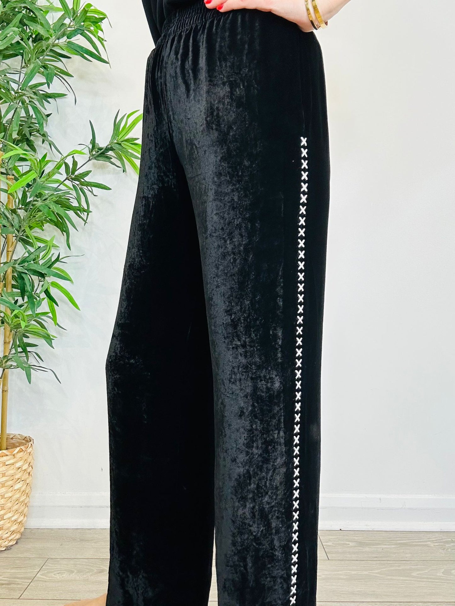 Velour Trousers - Size 42