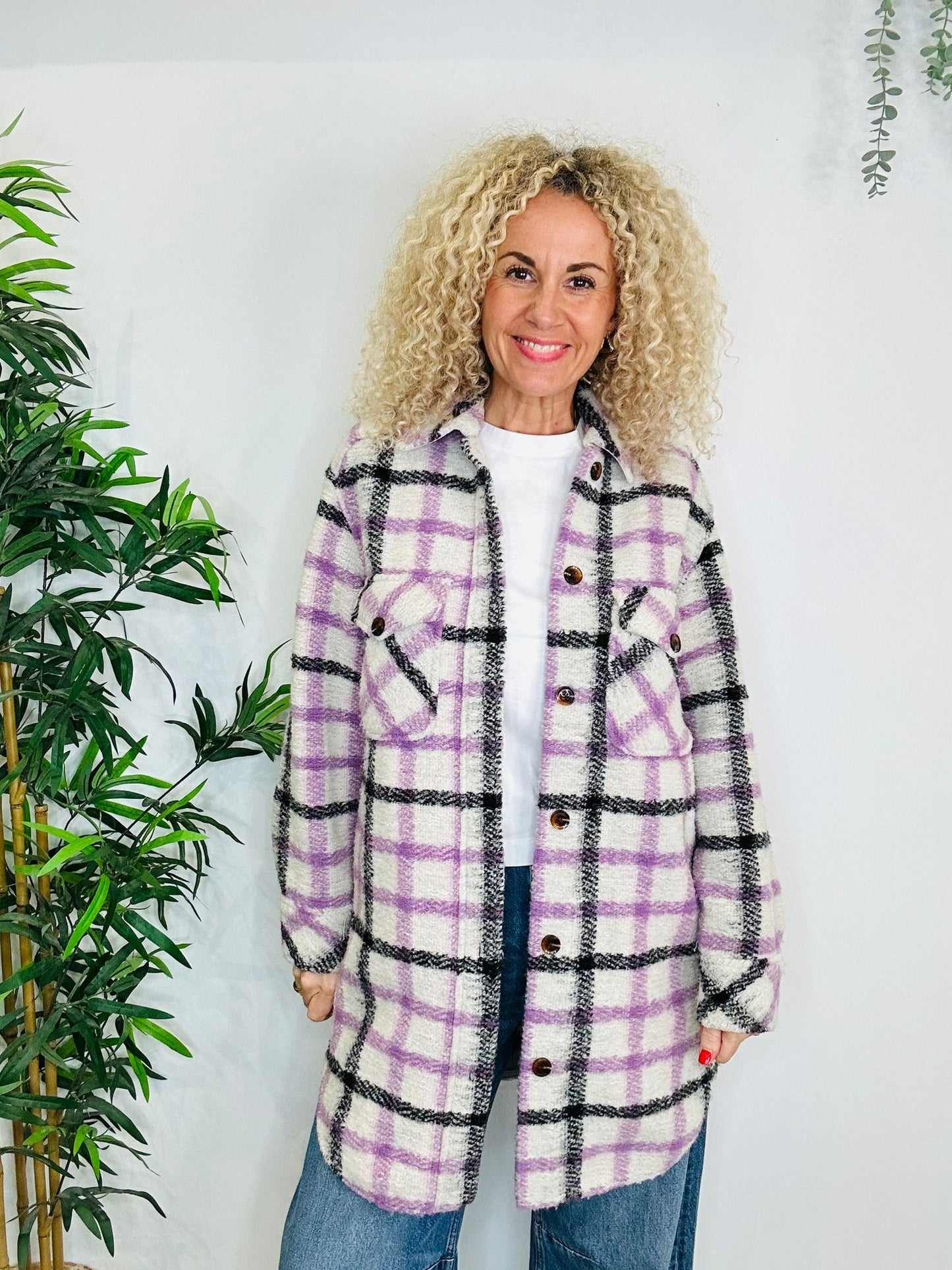 Check Shacket - Size S