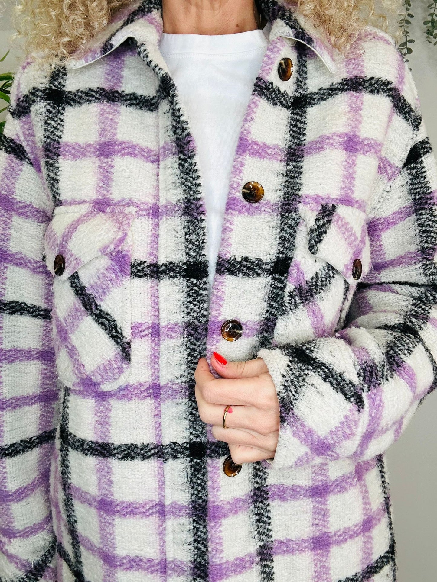 Check Shacket - Size S