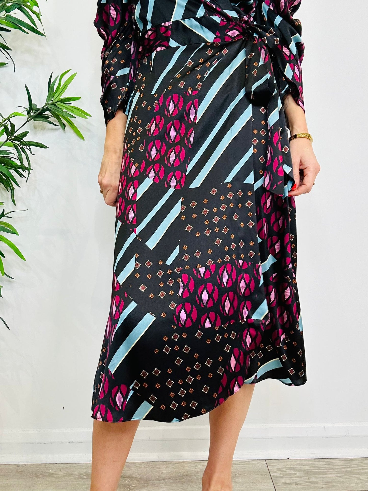 Silk Wrap Dress - Size XS