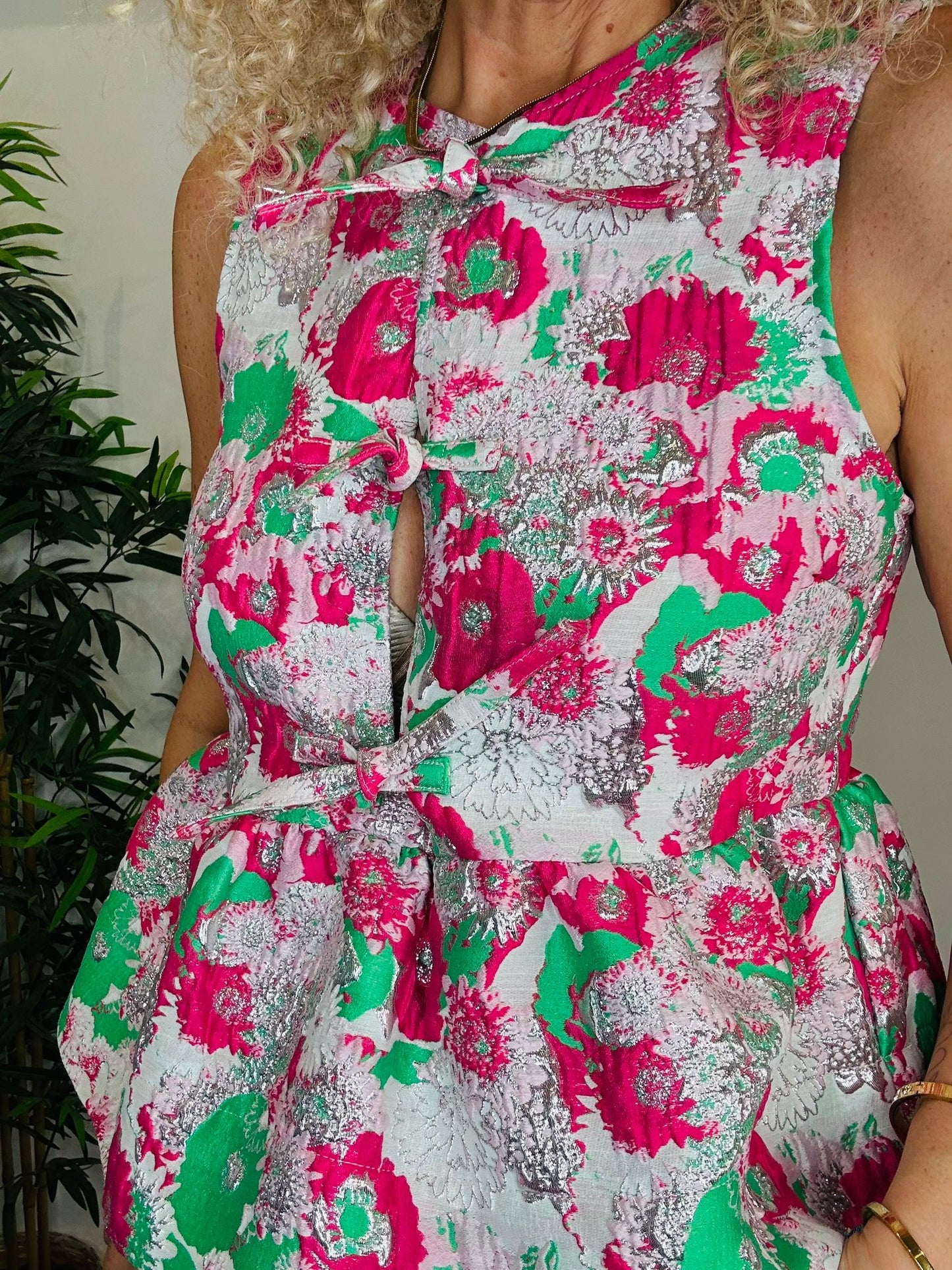 Floral Jacquard Top - Size 36