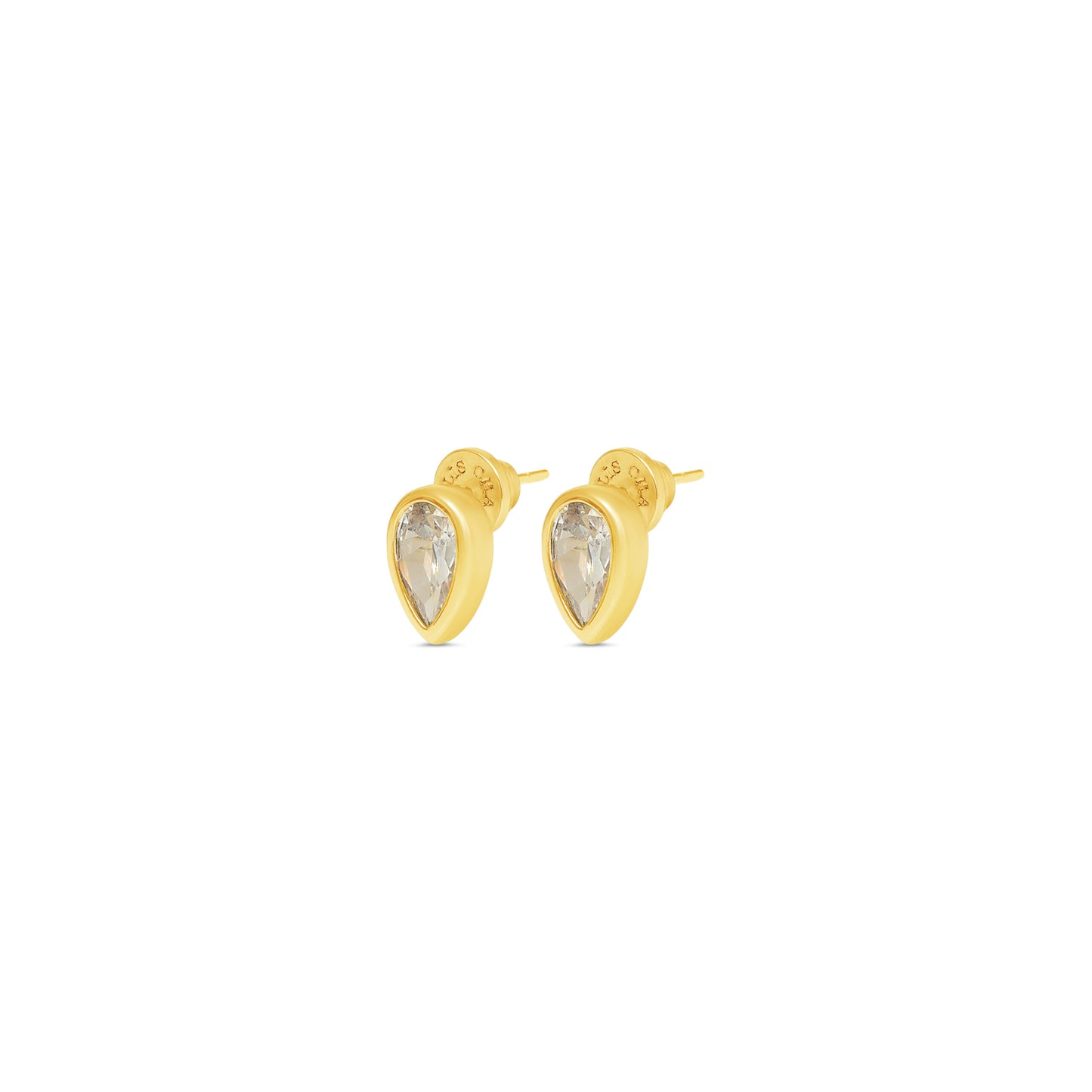 Pear Drop Stud Earrings