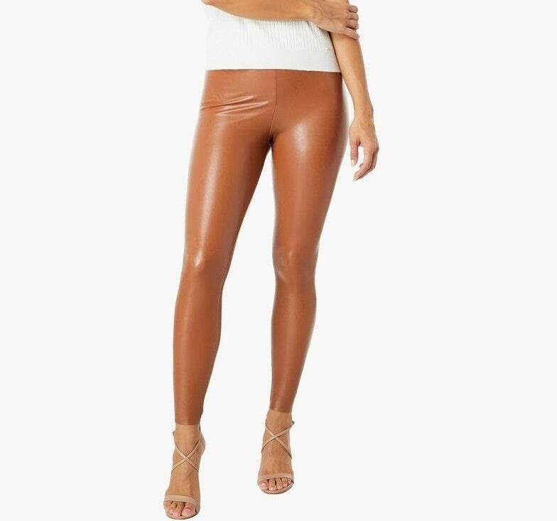 Faux Leather Leggings - Size L