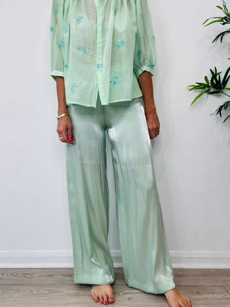 Satin Trousers - Size 8