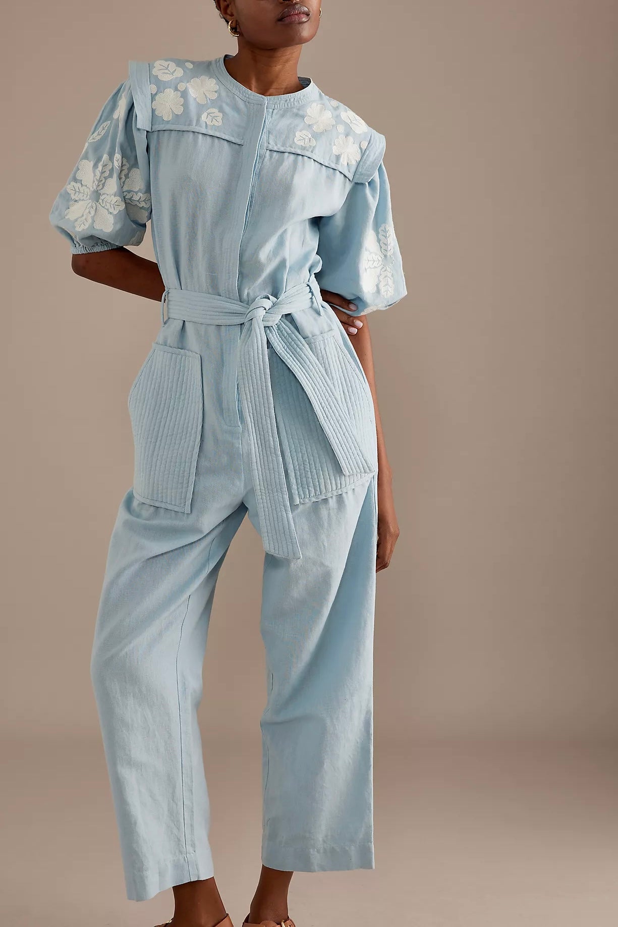 Embroidered Jumpsuit - Size 34