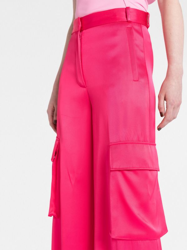 Satin Cargo Trousers - Size 40IT