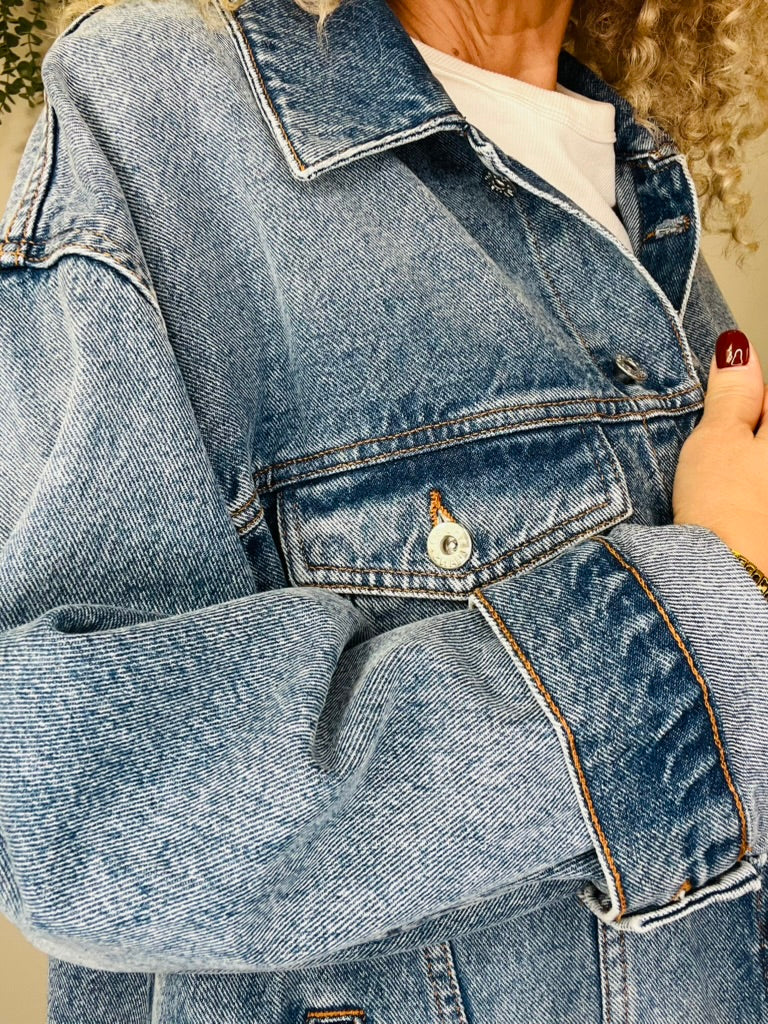 Oversized Denim Jacket - Size M
