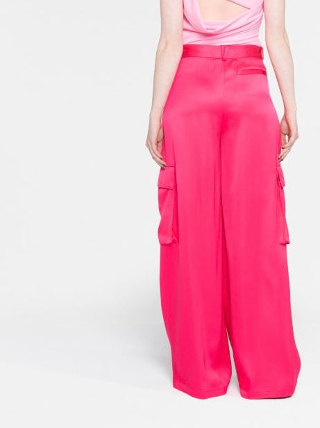 Satin Cargo Trousers - Size 40IT