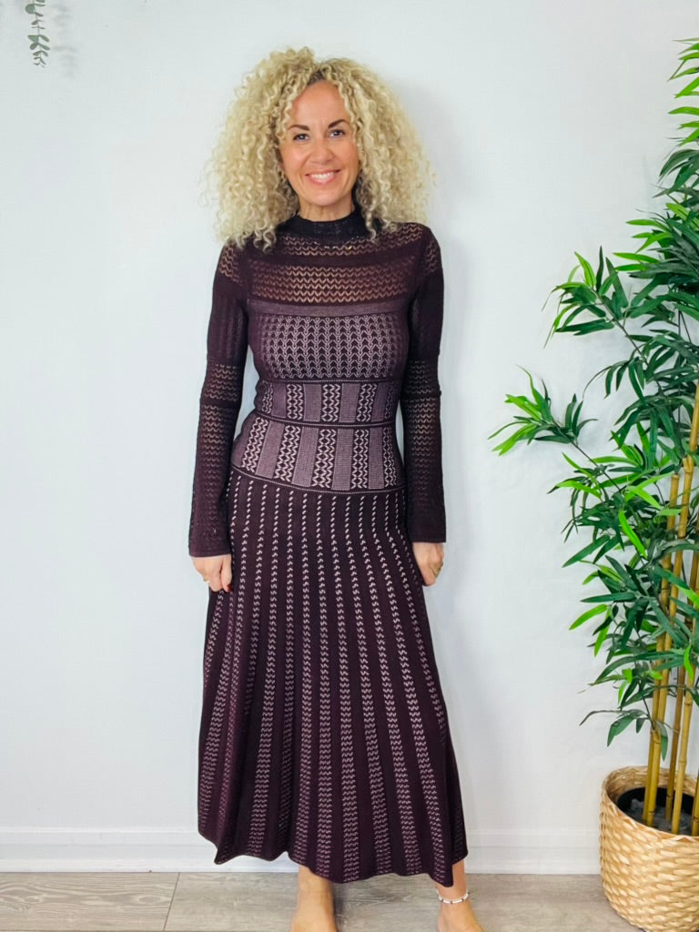 Knitted Maxi Dress - Size 10