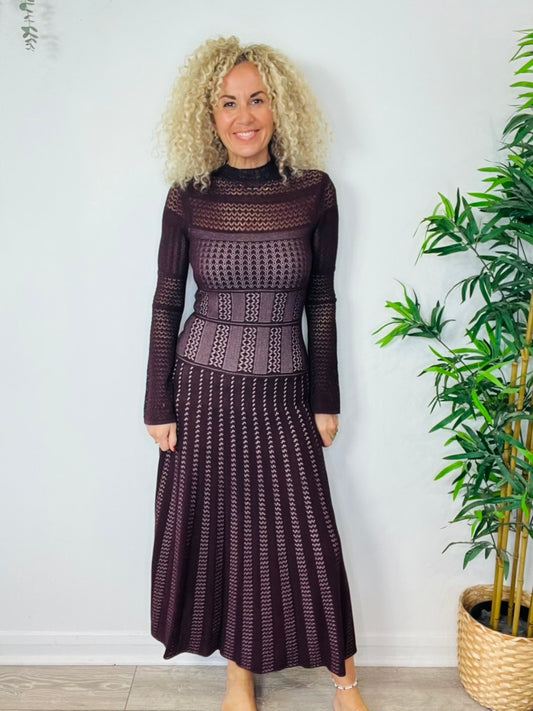 Knitted Maxi Dress - Size 10