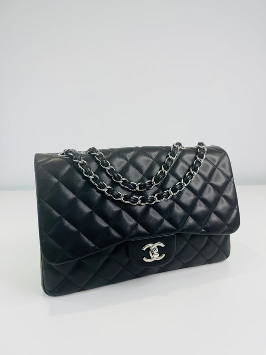 Quilted Lambskin Jumbo Single Flap Bag