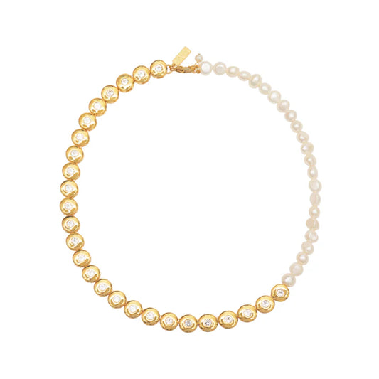 Aspen Necklace - Pearl & Gold