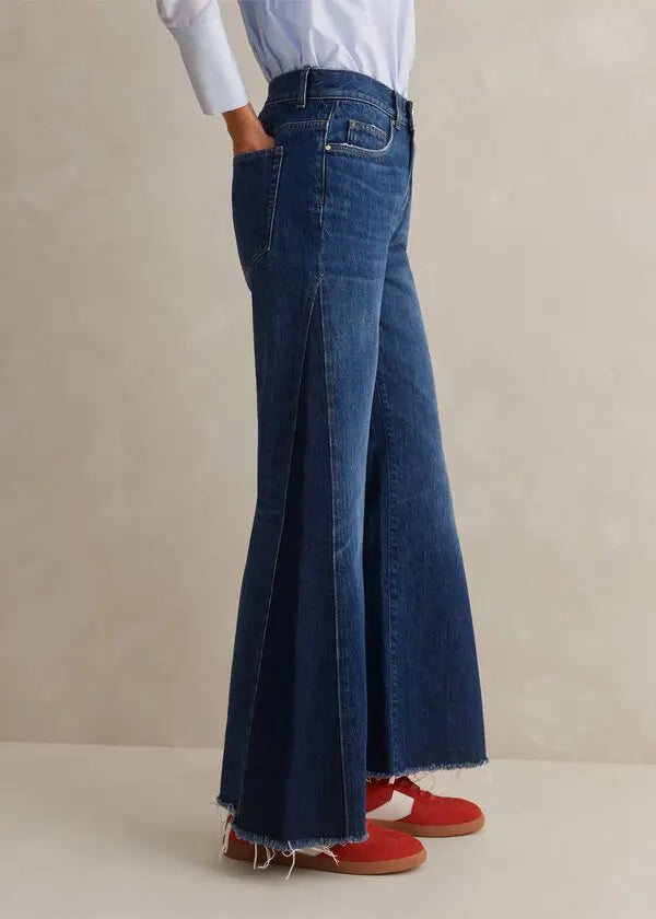 Split Seam Flare Jeans - Size 31