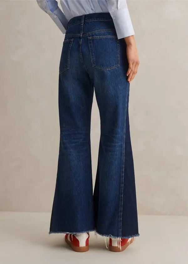 Split Seam Flare Jeans - Size 31