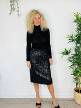 Load image into Gallery viewer, Fringed Sequin Skirt - Size 10
