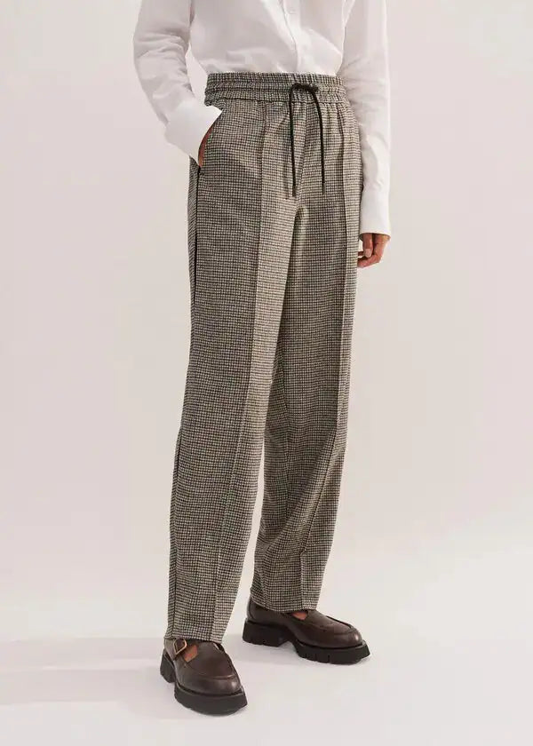Houndstooth Check Joggers - Size 10