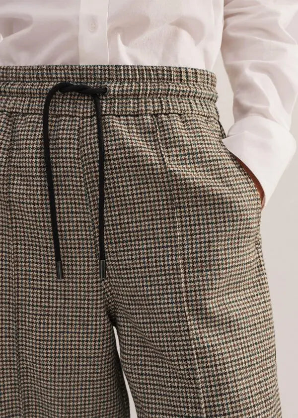 Houndstooth Check Joggers - Size 10