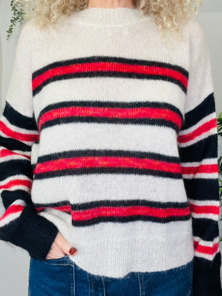 Striped Mohair Jumper - Size 38