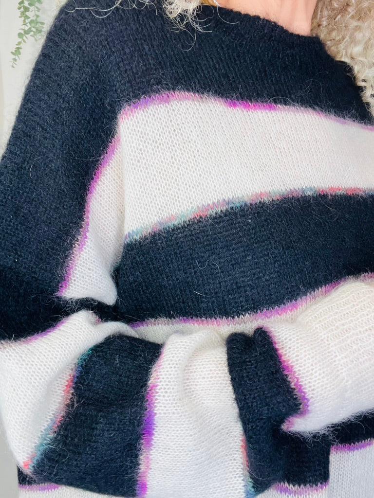 Striped Mohair Jumper - Size 36