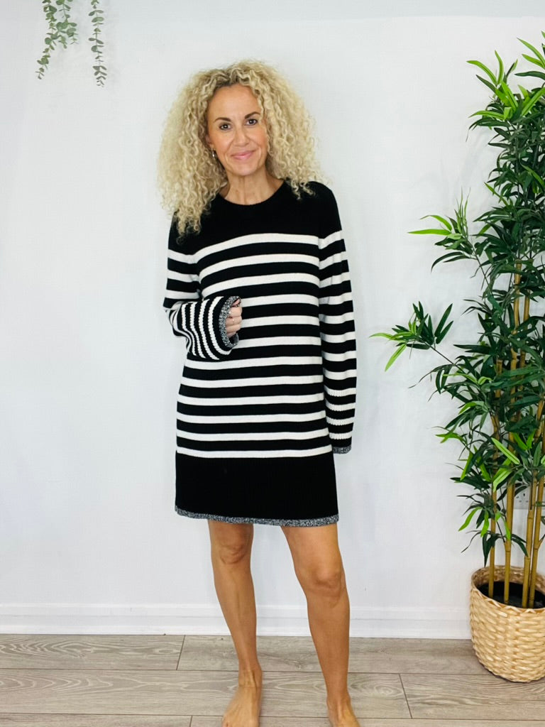 Striped Jumper Dress - Size M