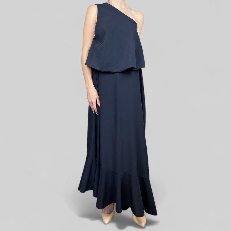 Silk One-Shoulder Dress - Size 36
