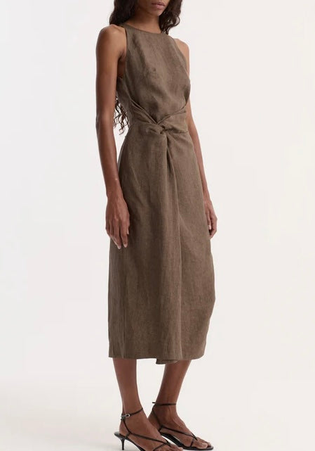 Sarong Linen Dress - Size 36